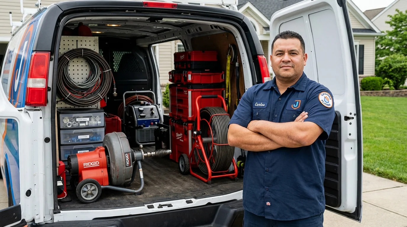 Professional drain cleaning equipment and Johns Plumbing LLC plumber in Sedona