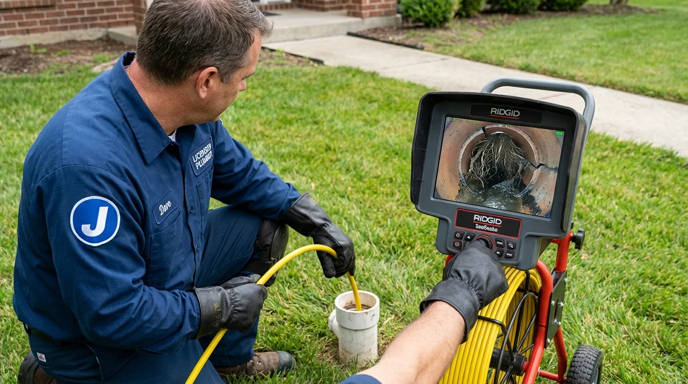 Sewer camera inspection being performed by Johns Plumbing LLC in Sedona