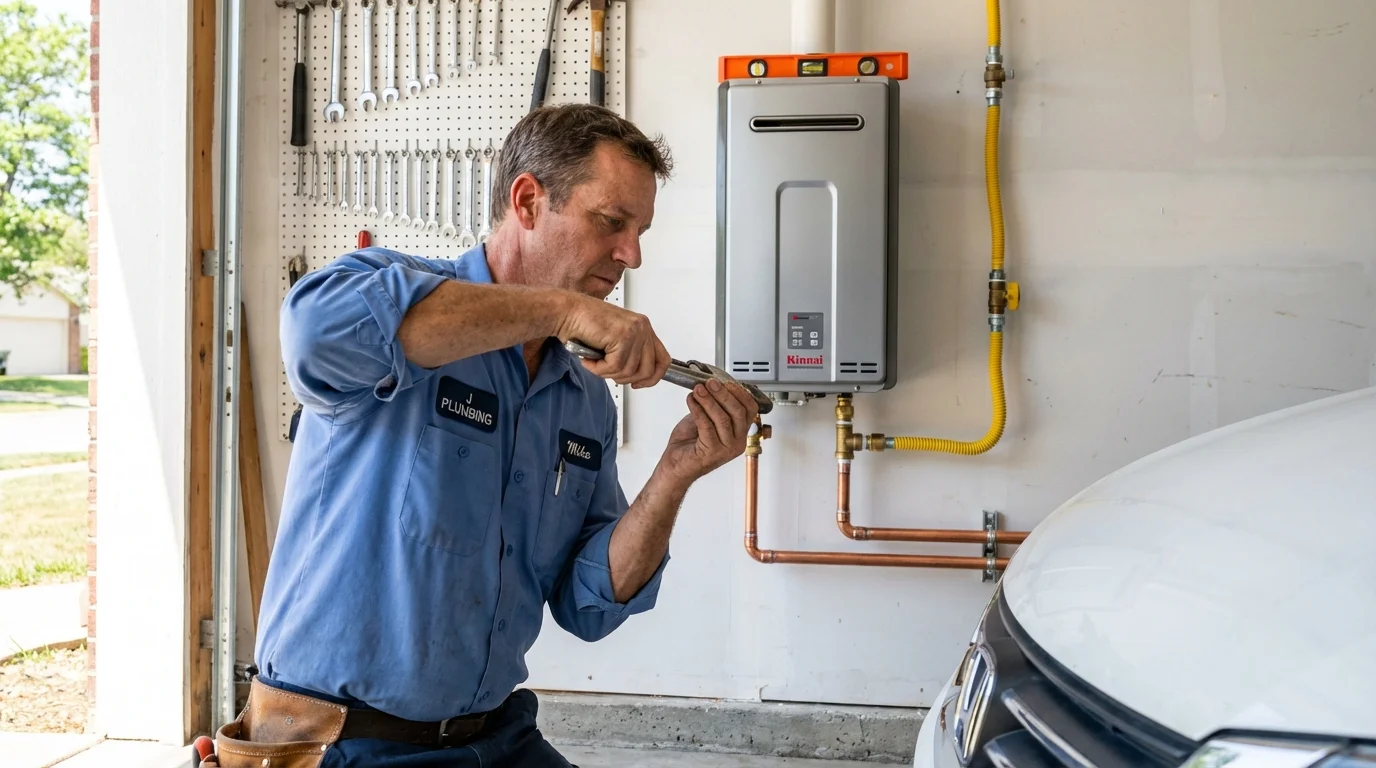 Tankless water heater installation by a Johns Plumbing LLC plumber in Sedona